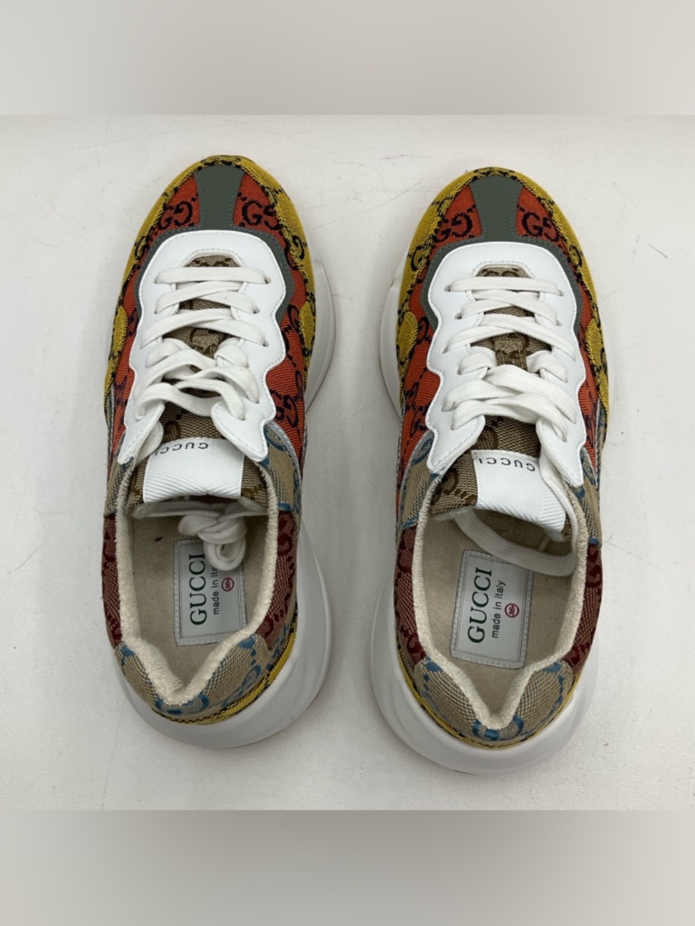 Gucci Rhyton GG Monogram Canvas Sneaker Shoes Size 36+ (US 6.5) - Picture 8 of 16
